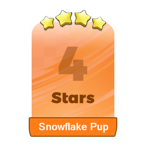 MMOJUGG Monopoly Go Snowflake Pup 4 Stars-S18-3 Details View of Item Function and Use